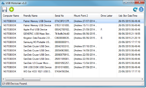 USB Historian
