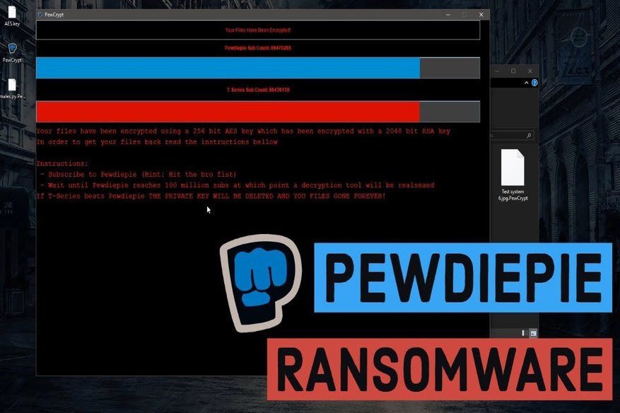 Two Nasty No-Ransom “PewDiePie” Ransomwares, Trouble For Many